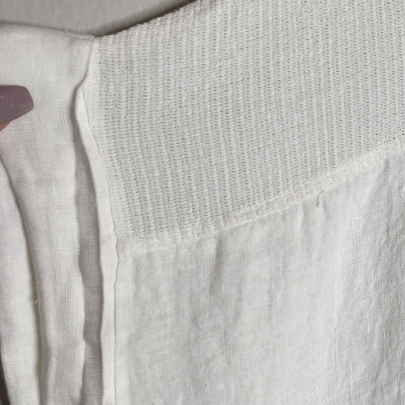 NWT Bellambra 100% Linen Gauze White Short Sleeve Top Made In Italy Size 3X - Picture 2 of 16